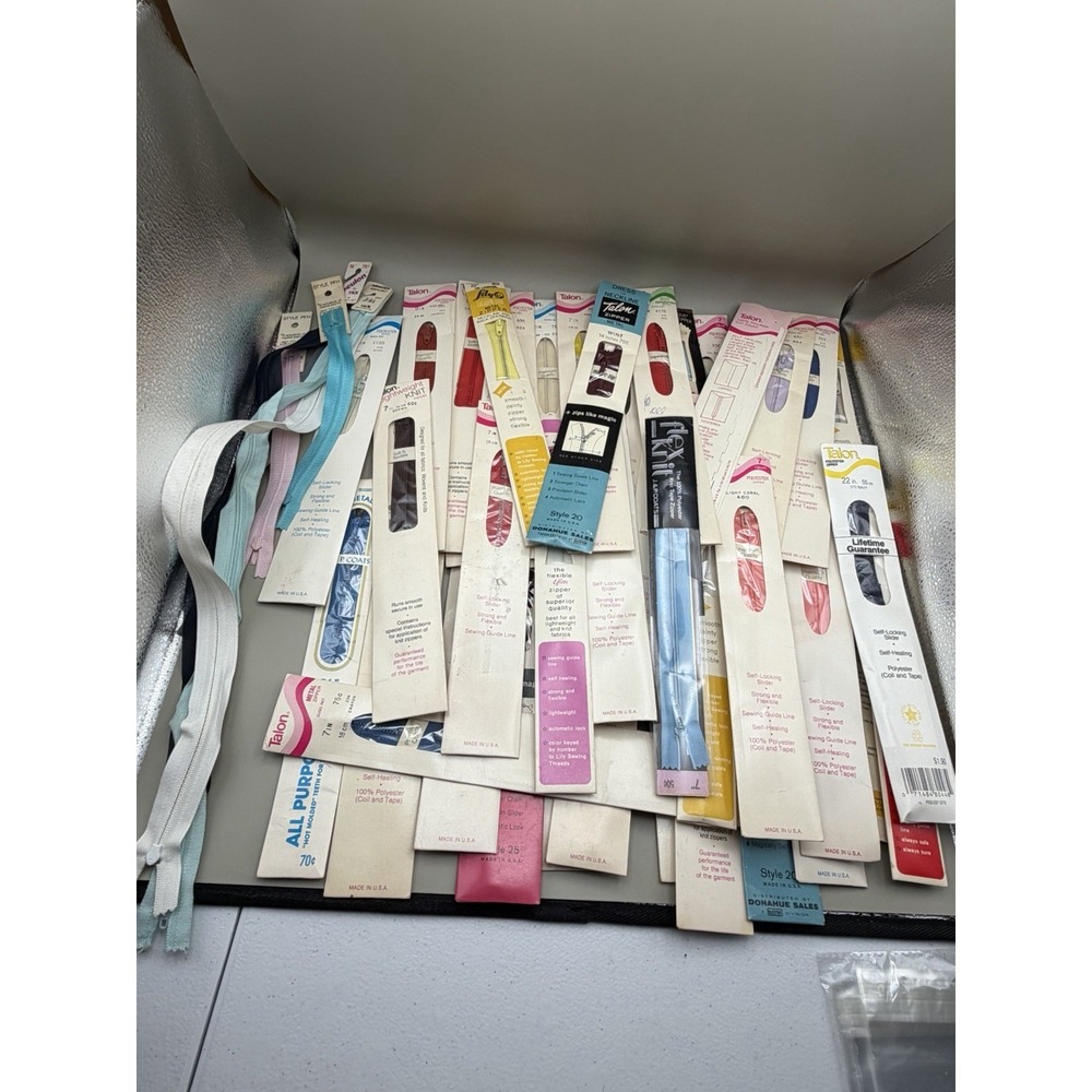 Vtg Zipper Lot-NOS New In Package- Talon,J&P Coats, Various Size And Colors